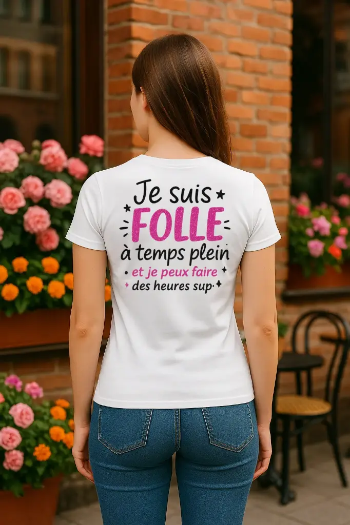 T-shirt Femme à Manches Courtes – Personnalisable (S, Jaune)