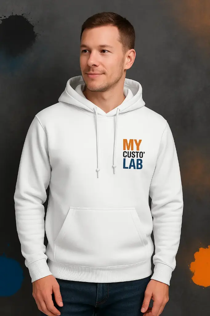 Sweat à Capuche Unisexe – Personnalisable (S, Jaune)