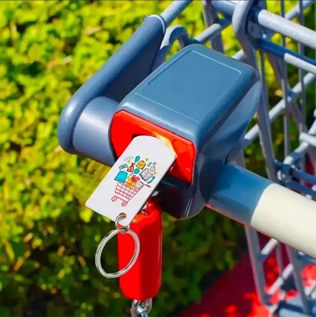 Jeton de caddie personnalisé avec porte-clés