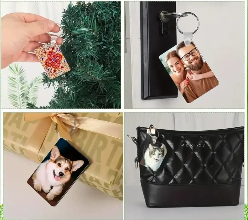 Porte-clés rectangulaire personnalisable (Recto)