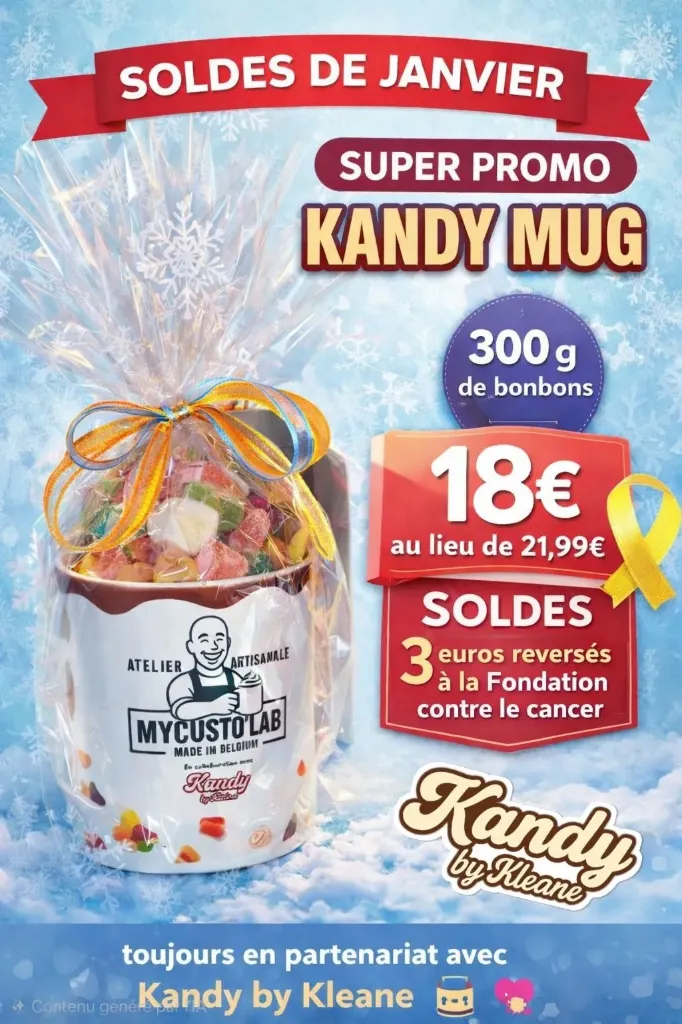 ✨ SOLDES DE JANVIER – SUPER PROMO SOLIDAIRE ✨
🍬 KANDY MUG 🍬